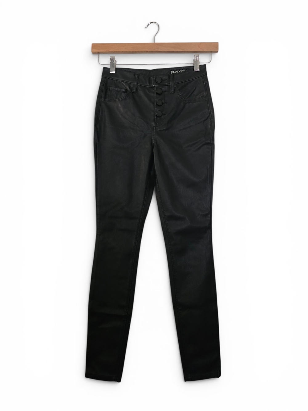 NWT BLANKNYC Black Faux Leather Pants The Great Jones Size 26